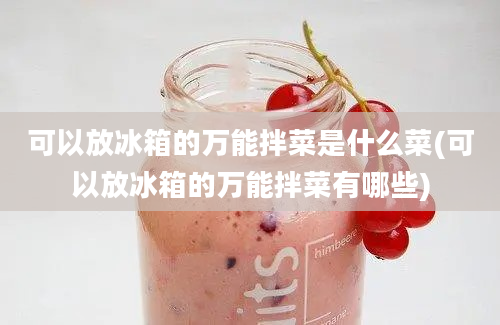 可以放冰箱的万能拌菜是什么菜(可以放冰箱的万能拌菜有哪些)