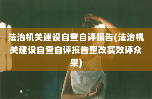 法治机关建设自查自评报告(法治机关建设自查自评报告整改实效评众果)