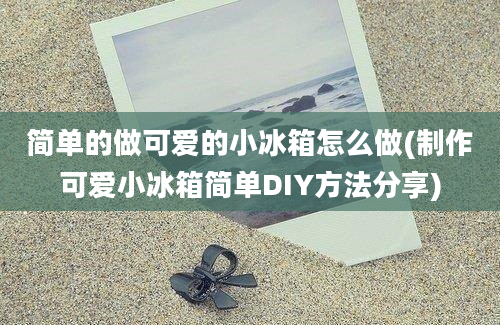 简单的做可爱的小冰箱怎么做(制作可爱小冰箱简单DIY方法分享)