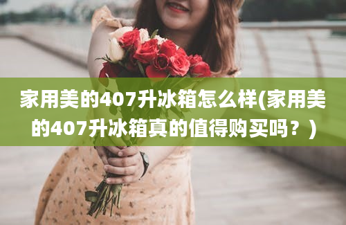 家用美的407升冰箱怎么样(家用美的407升冰箱真的值得购买吗？)