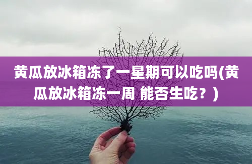 黄瓜放冰箱冻了一星期可以吃吗(黄瓜放冰箱冻一周 能否生吃？)