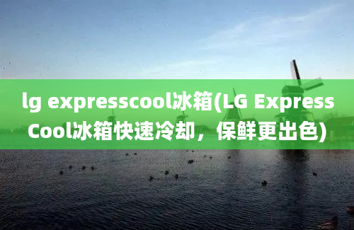 lg expresscool冰箱(LG ExpressCool冰箱快速冷却，保鲜更出色)