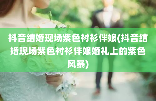 抖音结婚现场紫色衬衫伴娘(抖音结婚现场紫色衬衫伴娘婚礼上的紫色风暴)