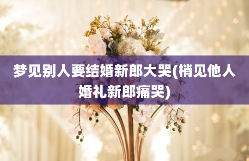 梦见别人要结婚新郎大哭(梢见他人婚礼新郎痛哭)