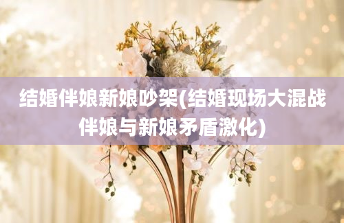 结婚伴娘新娘吵架(结婚现场大混战伴娘与新娘矛盾激化)