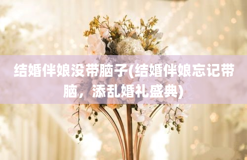 结婚伴娘没带脑子(结婚伴娘忘记带脑，添乱婚礼盛典)