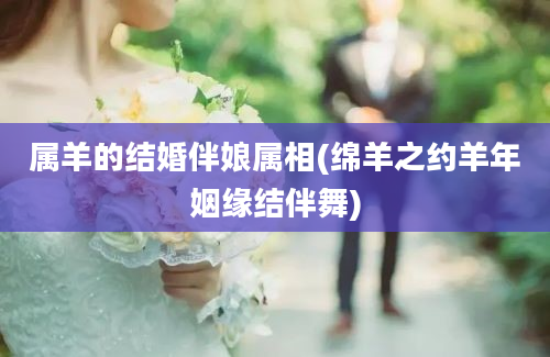 属羊的结婚伴娘属相(绵羊之约羊年姻缘结伴舞)