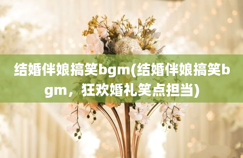 结婚伴娘搞笑bgm(结婚伴娘搞笑bgm，狂欢婚礼笑点担当)