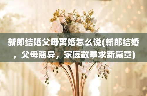 新郎结婚父母离婚怎么说(新郎结婚，父母离异，家庭故事求新篇章)