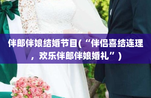 伴郎伴娘结婚节目(“伴侣喜结连理，欢乐伴郎伴娘婚礼”)