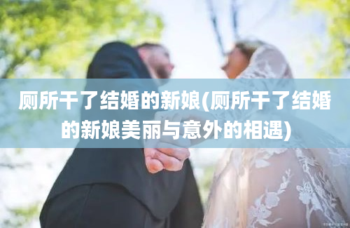 厕所干了结婚的新娘(厕所干了结婚的新娘美丽与意外的相遇)