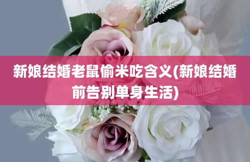 新娘结婚老鼠偷米吃含义(新娘结婚前告别单身生活)