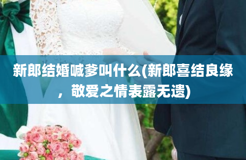 新郎结婚喊爹叫什么(新郎喜结良缘，敬爱之情表露无遗)