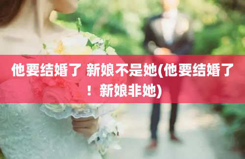 他要结婚了 新娘不是她(他要结婚了！新娘非她)