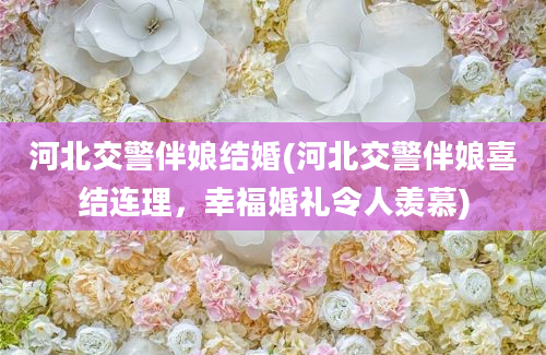 河北交警伴娘结婚(河北交警伴娘喜结连理，幸福婚礼令人羡慕)