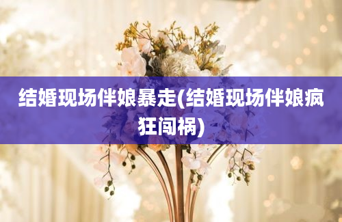 结婚现场伴娘暴走(结婚现场伴娘疯狂闯祸)