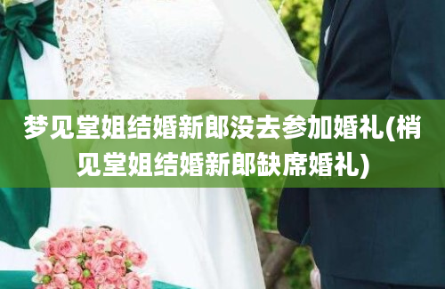 梦见堂姐结婚新郎没去参加婚礼(梢见堂姐结婚新郎缺席婚礼)