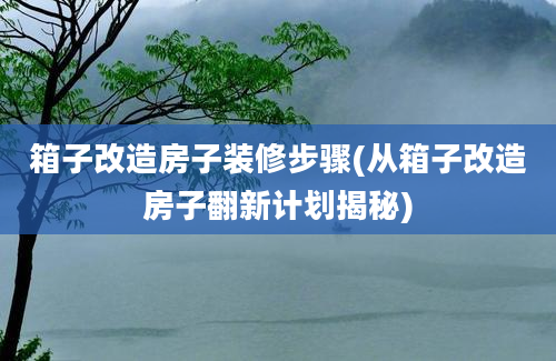 箱子改造房子装修步骤(从箱子改造房子翻新计划揭秘)