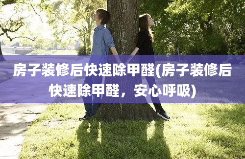 房子装修后快速除甲醛(房子装修后快速除甲醛，安心呼吸)