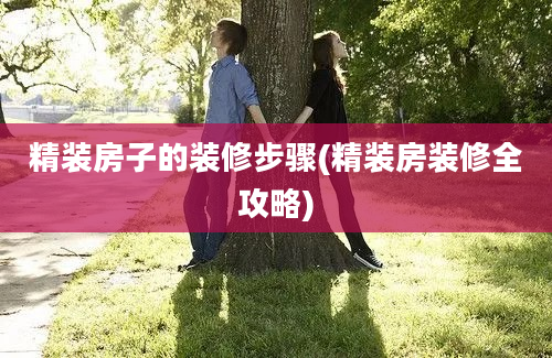 精装房子的装修步骤(精装房装修全攻略)