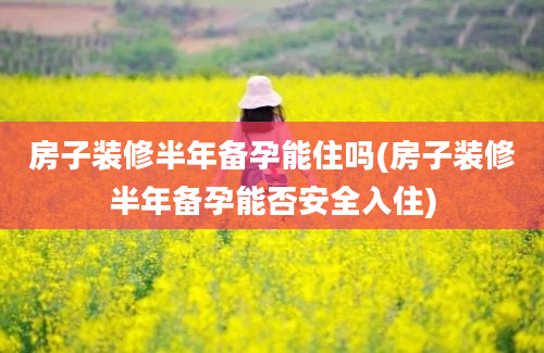 房子装修半年备孕能住吗(房子装修半年备孕能否安全入住)