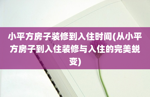 小平方房子装修到入住时间(从小平方房子到入住装修与入住的完美蜕变)