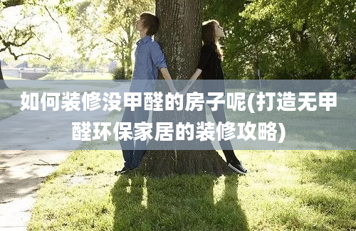 如何装修没甲醛的房子呢(打造无甲醛环保家居的装修攻略)