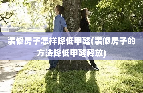 装修房子怎样降低甲醛(装修房子的方法降低甲醛释放)