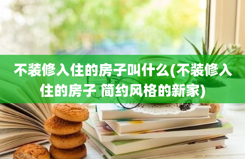 不装修入住的房子叫什么(不装修入住的房子 简约风格的新家)