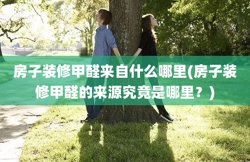 房子装修甲醛来自什么哪里(房子装修甲醛的来源究竟是哪里？)