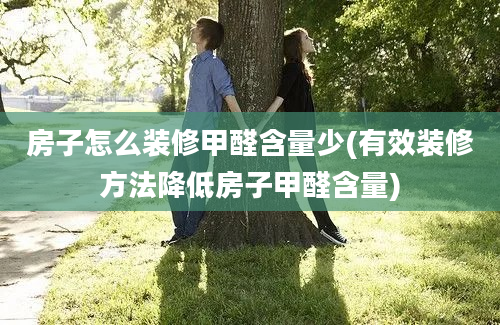 房子怎么装修甲醛含量少(有效装修方法降低房子甲醛含量)