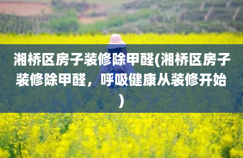 湘桥区房子装修除甲醛(湘桥区房子装修除甲醛，呼吸健康从装修开始)