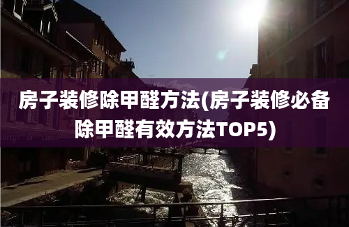 房子装修除甲醛方法(房子装修必备除甲醛有效方法TOP5)