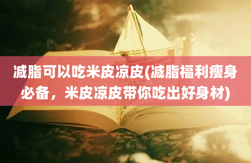 减脂可以吃米皮凉皮(减脂福利瘦身必备，米皮凉皮带你吃出好身材)