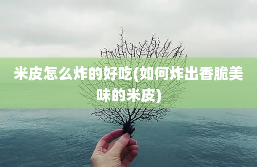 米皮怎么炸的好吃(如何炸出香脆美味的米皮)