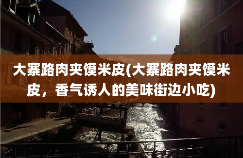 大寨路肉夹馍米皮(大寨路肉夹馍米皮，香气诱人的美味街边小吃)