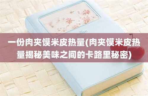 一份肉夹馍米皮热量(肉夹馍米皮热量揭秘美味之间的卡路里秘密)