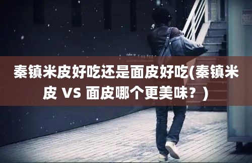 秦镇米皮好吃还是面皮好吃(秦镇米皮 VS 面皮哪个更美味？)