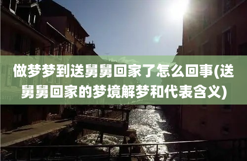 做梦梦到送舅舅回家了怎么回事(送舅舅回家的梦境解梦和代表含义)