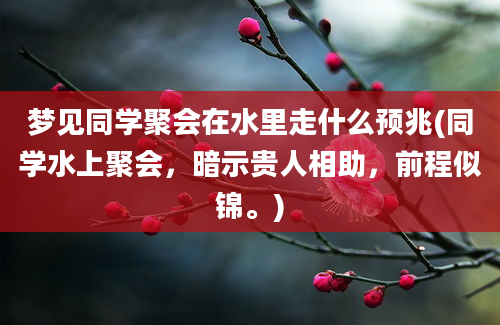 梦见同学聚会在水里走什么预兆(同学水上聚会，暗示贵人相助，前程似锦。)