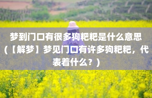 梦到门口有很多狗粑粑是什么意思(【解梦】梦见门口有许多狗粑粑，代表着什么？)