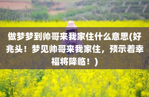 做梦梦到帅哥来我家住什么意思(好兆头！梦见帅哥来我家住，预示着幸福将降临！)