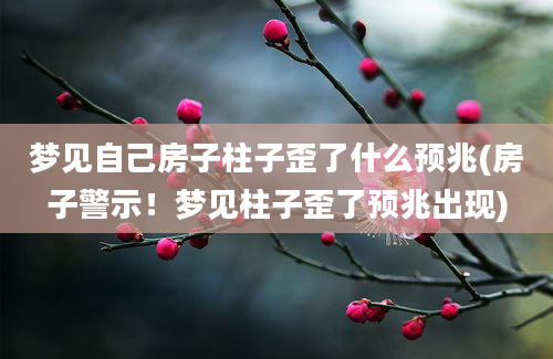 梦见自己房子柱子歪了什么预兆(房子警示！梦见柱子歪了预兆出现)