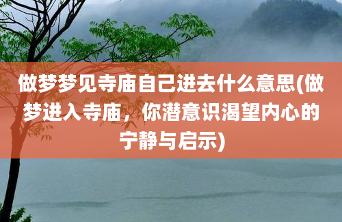 做梦梦见寺庙自己进去什么意思(做梦进入寺庙，你潜意识渴望内心的宁静与启示)