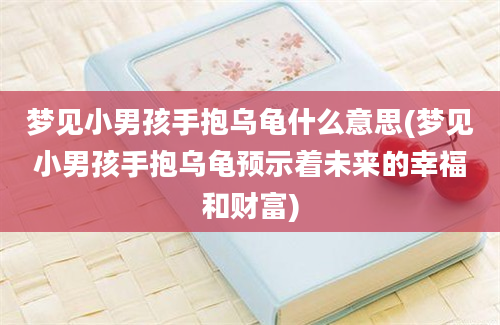 梦见小男孩手抱乌龟什么意思(梦见小男孩手抱乌龟预示着未来的幸福和财富)