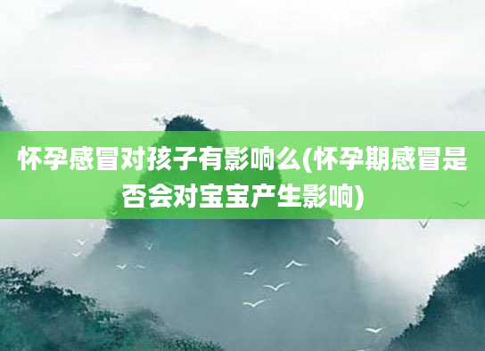 怀孕感冒对孩子有影响么(怀孕期感冒是否会对宝宝产生影响)