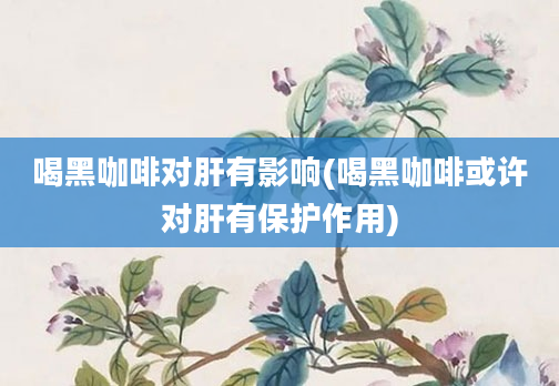 喝黑咖啡对肝有影响(喝黑咖啡或许对肝有保护作用)