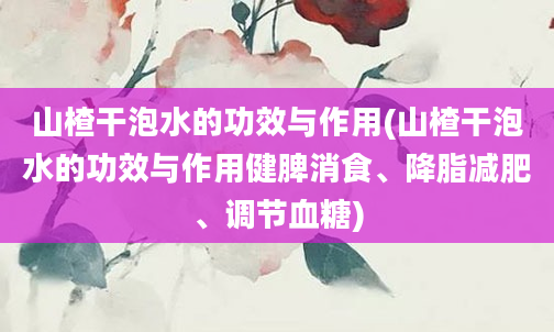 山楂干泡水的功效与作用(山楂干泡水的功效与作用健脾消食、降脂减肥、调节血糖)