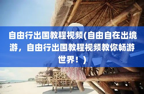 自由行出国教程视频(自由自在出境游，自由行出国教程视频教你畅游世界！)