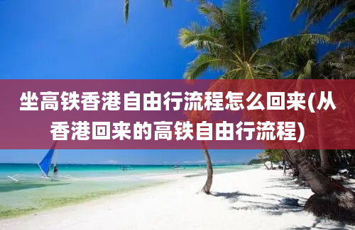 坐高铁香港自由行流程怎么回来(从香港回来的高铁自由行流程)